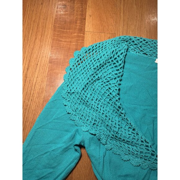 Teal Green Nanette Lapore Cardigan Size Large - Picture 5 of 10